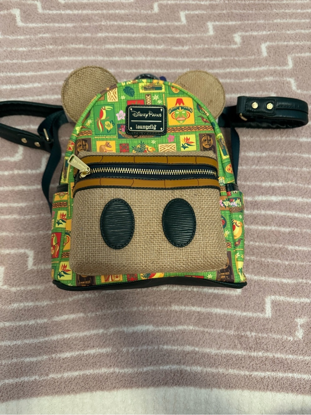 Disney Parks Loungefly Mickey Main Attraction Enchanted Tiki Room Mini Backpack